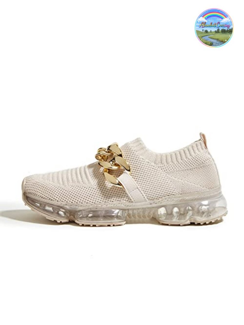 Women Air Cushion Mesh Knit Slip-On Walking Sneakers Lightweight Cushioned